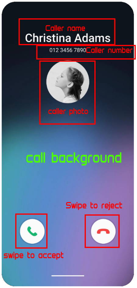 The =default Call background on Galaxy S22