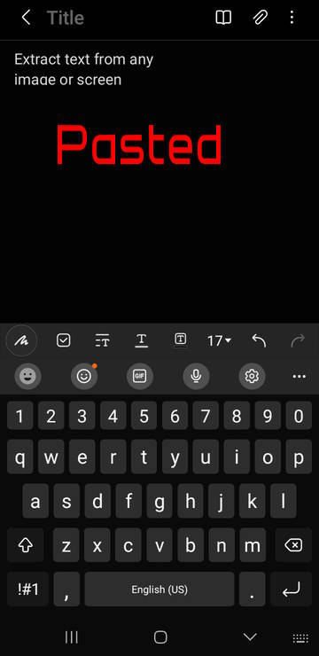 extract text from photos and images with Samsung Keyboard