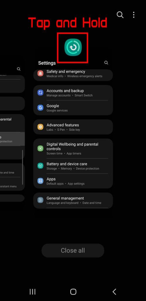 Use gestures to open apps in the multiwindow mode