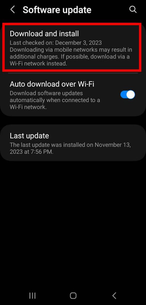 manually download and install update Galaxy S22 and S21 to Android 14 (One UI 6)