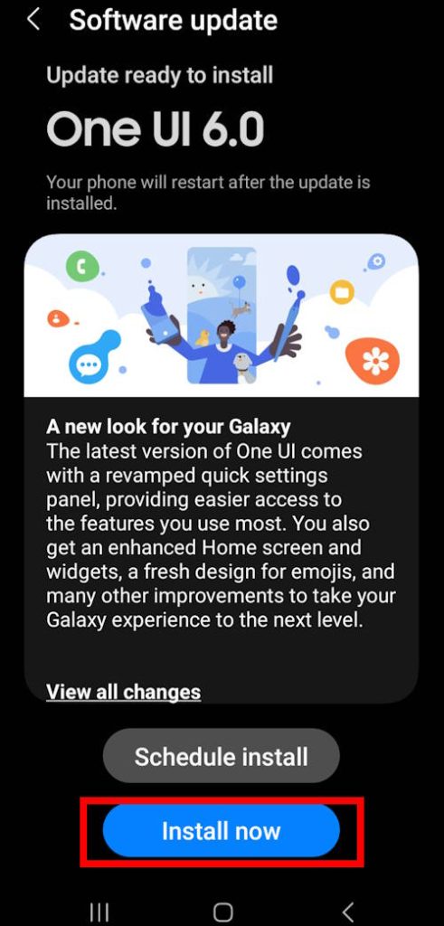 install the update Galaxy S22 and S21 to Android 14 (One UI 6)