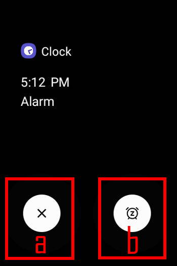 Snooze or dismiss alarms on the S View window of Galaxy S23 Clear View Cove