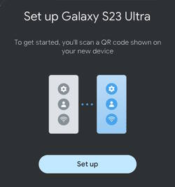 use Fast Pair to set up Galaxy S23 with your current phone