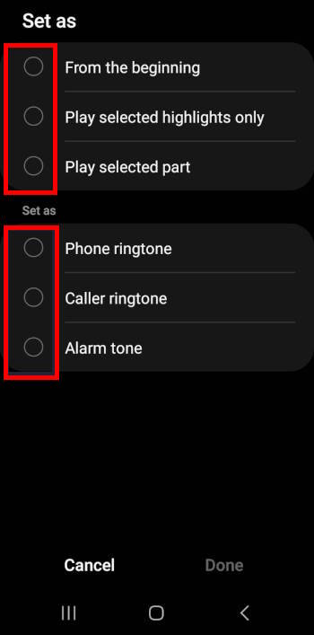 use Samsung Music to customize ringtones on Galaxy S23, S22, and S21: options
