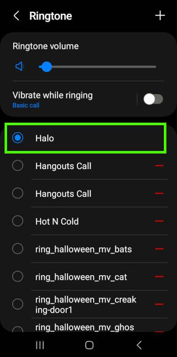 the newly added ringtone is available on the phone now