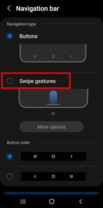switch to Galaxy S23 navigation gestures