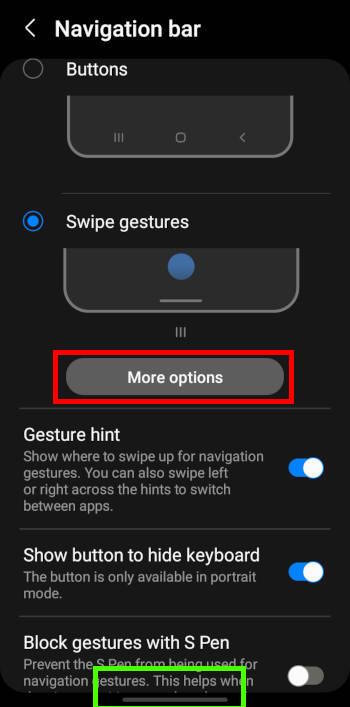 use Galaxy S23 navigation gestures