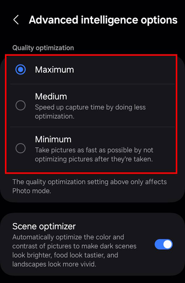 photo quality optimization: new camera features in the One UI 6 (Android 14) update
