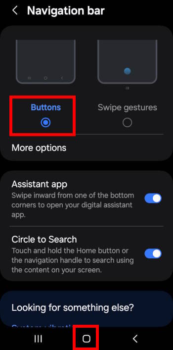 use Circle to search with navigation buttons