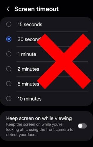 You cannot set lock screen timeout from screen timeout.