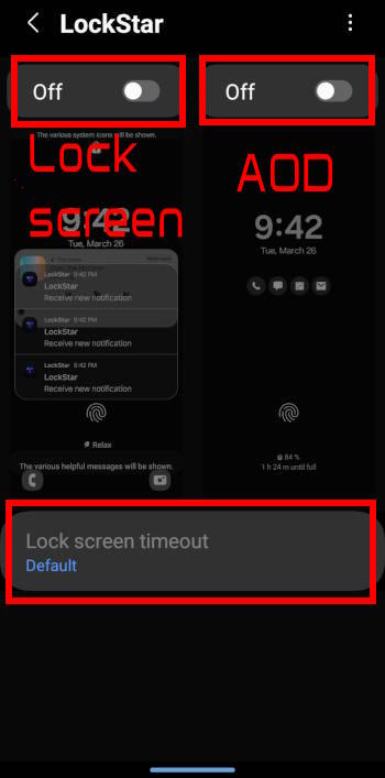 Lockstar for the lock screen and AOD screen