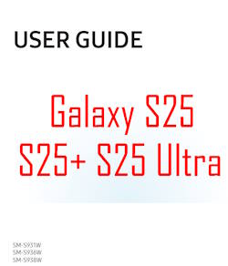 Samsung Galaxy S25 user manual in Canadian English with Android 15 (One UI 7)