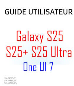 Samsung Galaxy S25 user manual in French language (français) with Android 15 (One UI 7)