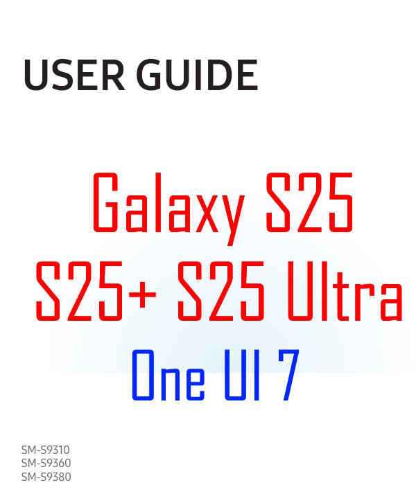 Samsung Galaxy S25 user manual in Hong Kong English language with Android 15 (One UI 7)