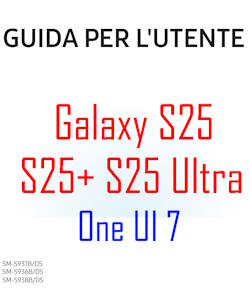 Samsung Galaxy S25 user manual in Italian language (lingua italiana) with Android 15 (One UI 7)