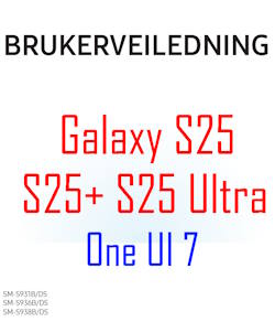 Samsung Galaxy S25 user manual in Norwegian language (norsk) with Android 15 (One UI 7)
