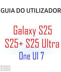 Samsung Galaxy S25 user manual in Portuguese language (português) with Android 15 (One UI 7)