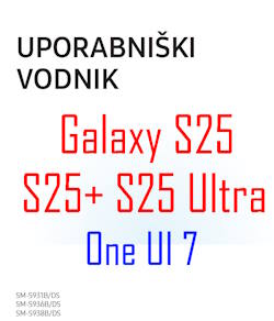 Samsung Galaxy S25 user manual in Slovenian language (slovenski jezik) with Android 15 (One UI 7)
