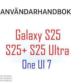 Samsung Galaxy S25 user manual in Swedish language (Svenska) with Android 15 (One UI 7)