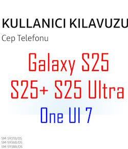 Samsung Galaxy S25 user manual in Turkish language (Türkçe)) with Android 15 (One UI 7)