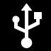 USB data connection or USB OTG connection icon
