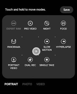 How to manage camera modes on Galaxy S25 (and Galaxy S24, S23, S22, and S21 with One UI 7 update)?
