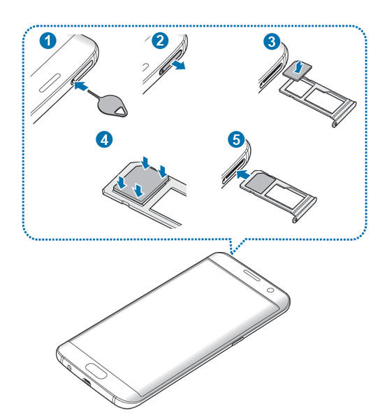 installing Galaxy S7 SIM card for single SIM model of Galaxy S7