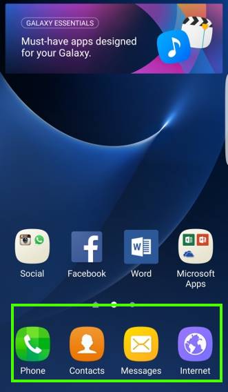 hide apps screen on Galaxy S7 and Galaxy S7 edge and show all apps on Galaxy S7 home screen: 8 hide apps icon