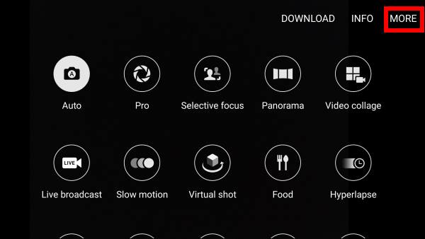 add Galaxy S7 camera mode shortcut to home screen