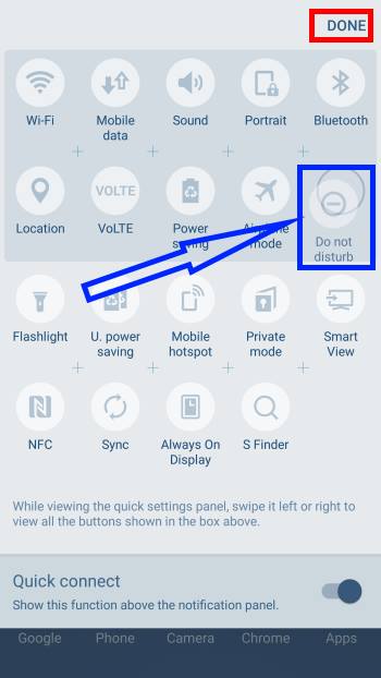 Use and manage quick setting buttons on Samsung Galaxy S7 and Galaxy S7 edge