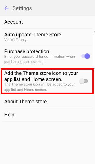 add theme store to Galaxy S7 home screen and apps screen
