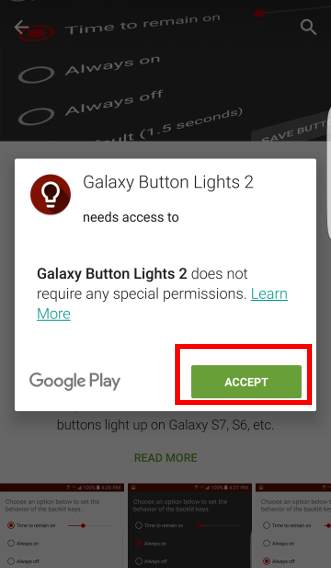 disable and adjust touch button light duration in Galaxy S7 and S7 edge