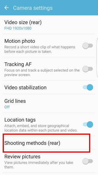 enable Galaxy S7 camera voice control