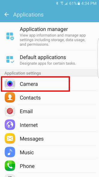 set volume key to take photos in Galaxy S7 in Settings-- Applications