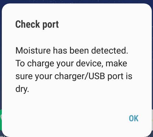 What is Galaxy S8 moisture problem?