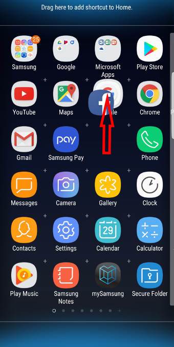 create app folders in Galaxy S8 apps screen