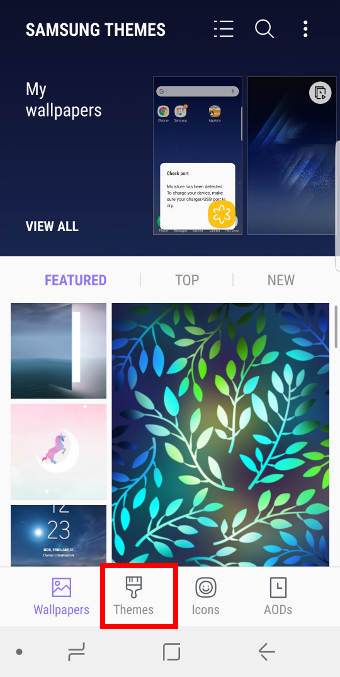 get new Galaxy S8 themes for Galaxy S8 and S8+