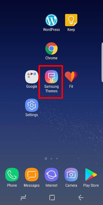 use Galaxy S8 themes add Galaxy themes shortcut to home screen in Galaxy S8 and S8+