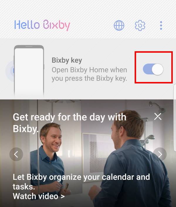 disable Bixby button (short press) for Bixby Home