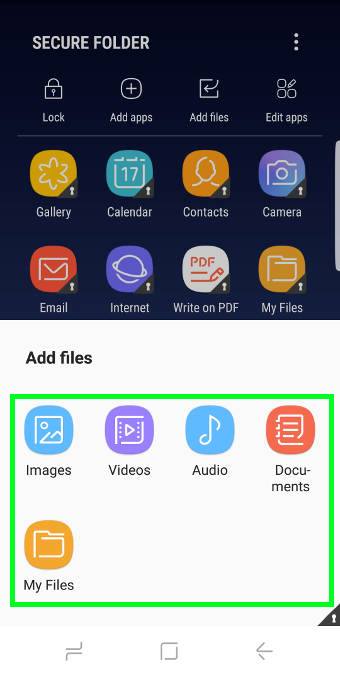 Galaxy S8 secure folder in Galaxy S8 and S8+