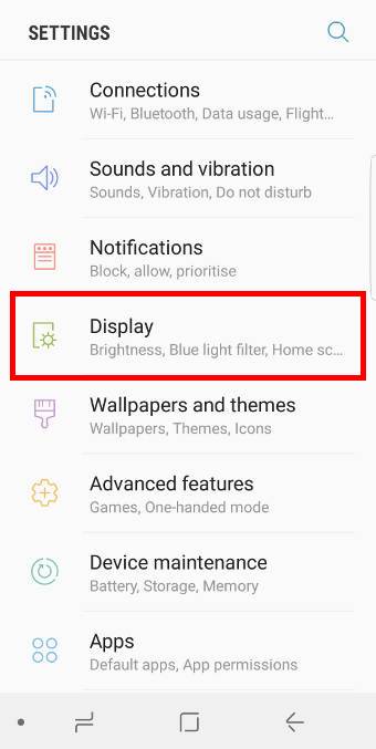 How to change or set screen resolution in Galaxy S8 and S8+?