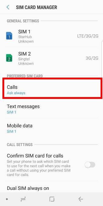 No Preferred SIM card status icon in Android Oreo update for Galaxy S8 and S8+