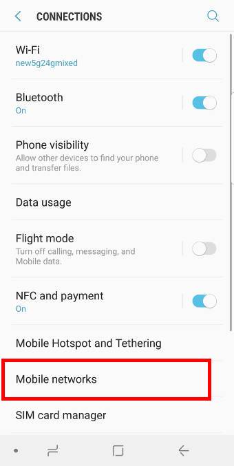 galaxy s9 sim card guides: change mobile network settings in Galaxy S9 and S9+