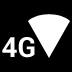 Meaning of mobile network related Galaxy S9 status icons and notification icons: 4G LTE