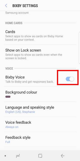 Disable Bixby button long press gesture for Bixby Voice