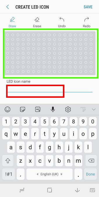 Create a LED icon for the cover