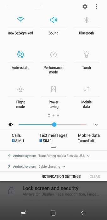 customize the button layout for quick setting buttons on Galaxy S9 and S9+