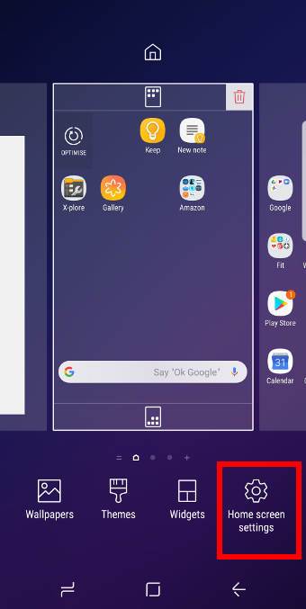 hide galaxy S9 apps screen on Galaxy S9 and S9+