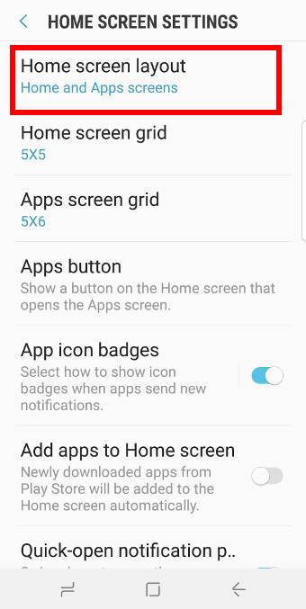 hide galaxy S9 apps screen on Galaxy S9 and S9+