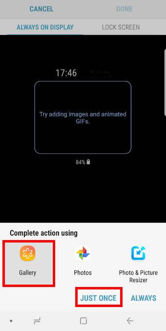 use photos and animations on Galaxy S9 always-on display (AOD) on Galaxy S9 and S9+